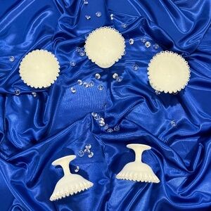 Fenton Silver Crest White Milk Glass Ruffled Edge Compote Candy Dish